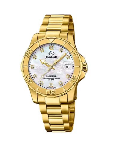 Damenuhr Jaguar J898/1 Couple Diver Frau aus Perlmutt