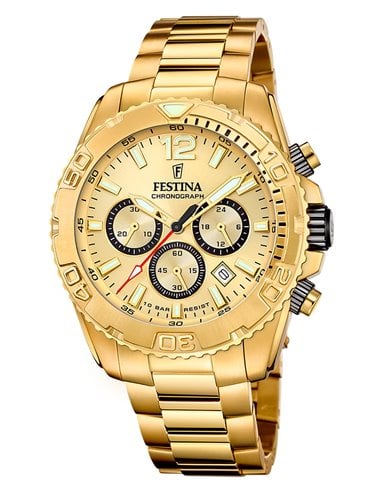 F20684/1 Herrenuhr Festina Timeless Gold und Beige