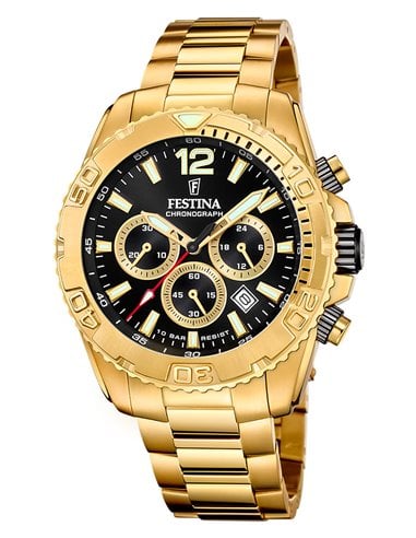 F20684/4 Relógio Festina Timeless Dourado e Preto