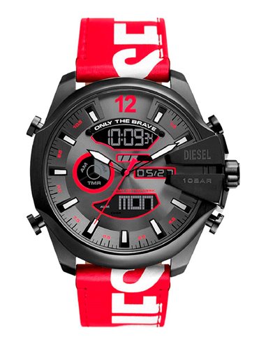DZ4647 Relógio Diesel Anadigi Vermelho e Preto