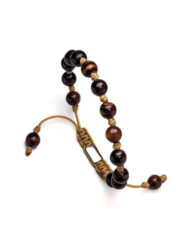 Disorder Tigerauge Burgunderrote Natursteinarmband