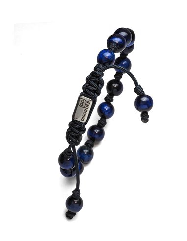 Pulseira Disorder Olho de Tigre Azul Pedras Naturais