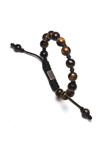 Pulseira Disorder Olho de Tigre Castanho Pedras Naturais