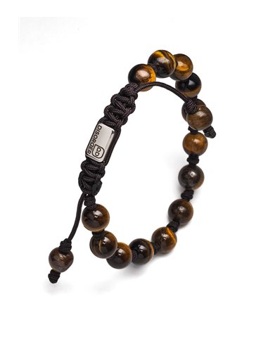 Pulsera Disorder Ojo de Tigre Marrón Piedras Naturales