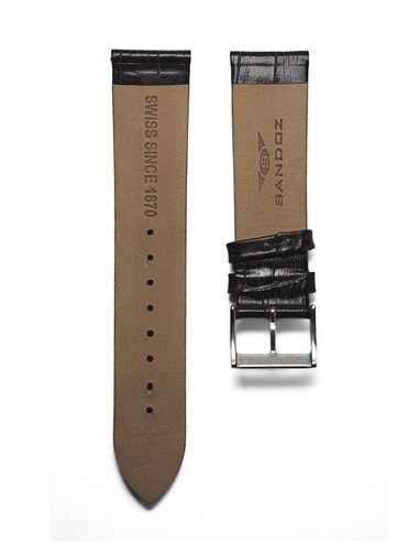 Pulseira de Relógio Sandoz Geneve Elegant Original de Couro Marrom 81401