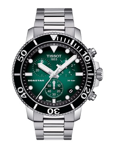 Herrenuhr Tissot T120.417.11.091.01 Seastar 1000 Quartz Chronograph Grün