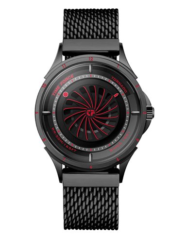 Relógio Time Force TF5051MN-01M de Aço Inoxidável e Disco Giratório