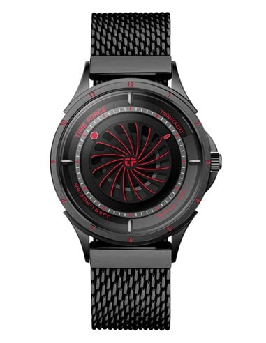 Reloj Time Force TF5051MN-01M de acero inoxidable y disco giratorio