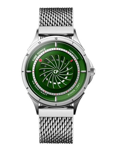 Montre Time Force TF5051M-07M en Acier Inoxydable et Disque Rotatif