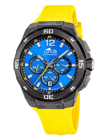 Reloj Lotus 18975/5 Fibra de carbono amarillo y azul