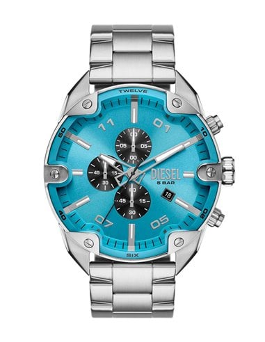 Reloj DZ4655 Spiked azul claro remaches acero