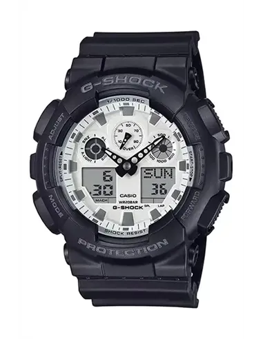Reloj G-SHOCK Blanco y Negro GA-100WD-1AER – La Fuerza en tu Muñeca