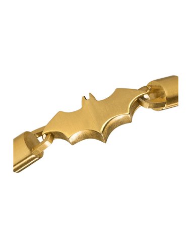Police Bracelet PEAGB0034702 Golden Batarang and Black Leather