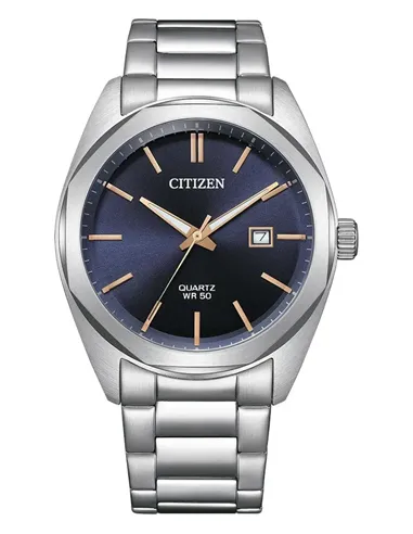 Citizen BI5110-54H: Relógio de Quartzo Masculino azul e ponteiros em tom de cobre