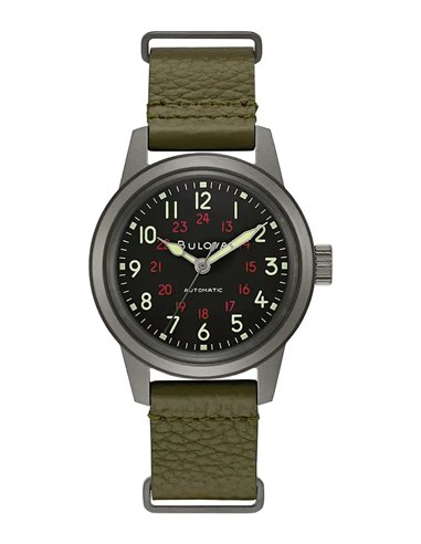 Relógio Automático Bulova 98A255 com Pulseira NATO Verde