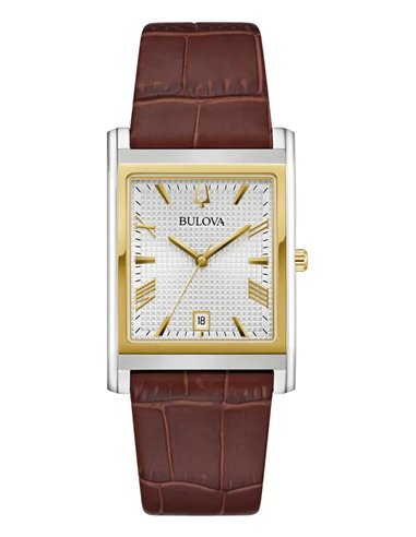 Bulova 98B430: Men's Watch with Hobnail Dial