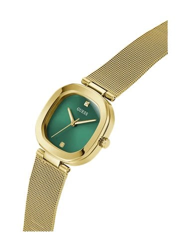Guess GW0768L2: Damenuhr mit Diamant und Gold-Mesh-Armband