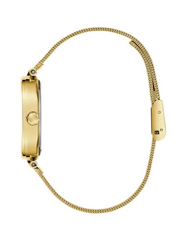 Guess GW0768L2: Relógio Feminino com Diamante e Pulseira de Malha Dourada