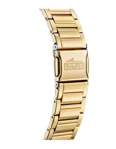 Lotus 18970/1 reloj para mujer clásico cuadrado dorado