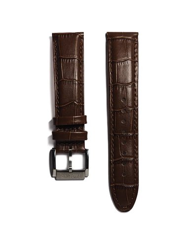 Pulseira Jaguar Original J975/4 – Couro Marrom 21mm para Le Chronograph