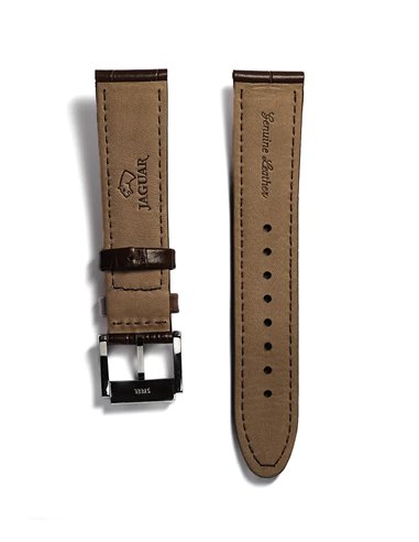 Pulseira Jaguar Original J975/4 – Couro Marrom 21mm para Le Chronograph
