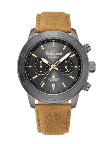 Timberland TDWGF0075102 Raynham – Quarz-Uhr mit doppelter Zeitzone und Lederarmband
