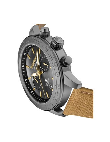 Timberland TDWGF0075102 Raynham – Montre Quartz Double Fuseau Horaire et Bracelet en Cuir