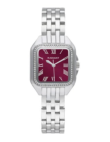 Montre Femme Radiant Bahamas Luxe Argent et Grenat - Élégance