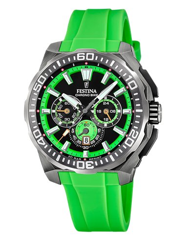 Festina Herrenuhr Chrono Bike F20725/3 mit Kautschukband Grün
