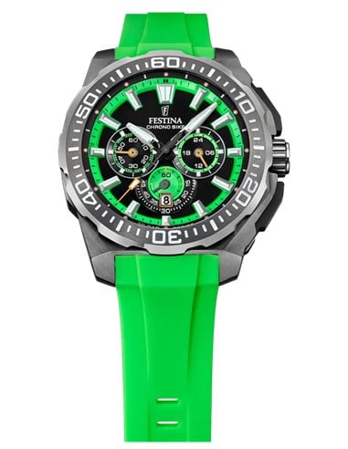 Festina Chrono Bike homem F20725/2 com pulseira de borracha verde