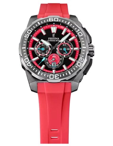 Festina Chrono Bike F20725/5 para Homem com Correia de Borracha Vermelha