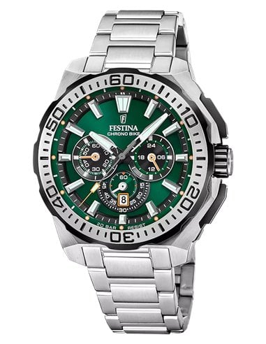 Festina Chrono Bike F20724/3 Watch with Green Dial and Sporty Style