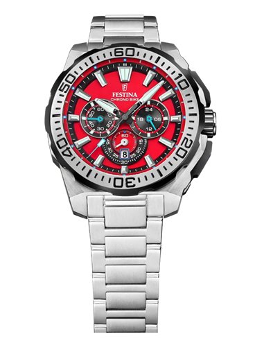 Relógio Festina Chrono Bike F20724/5 Esfera Vermelha e Estilo Esportivo