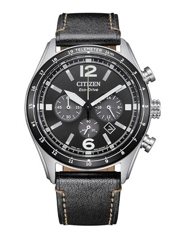 Montre Citizen CA4654-04E Aviation Solar Homme Cuir Chronographe