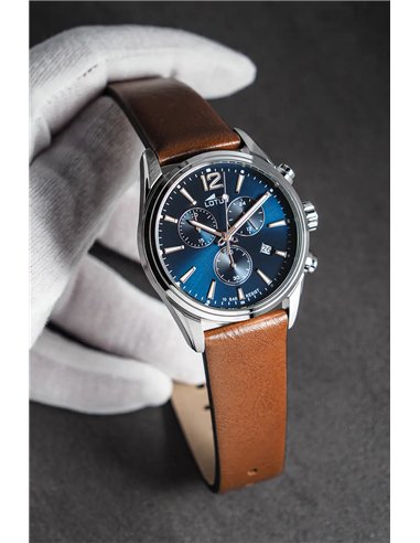 Lotus 18691/2 Chronograph Blau und Lederarmband