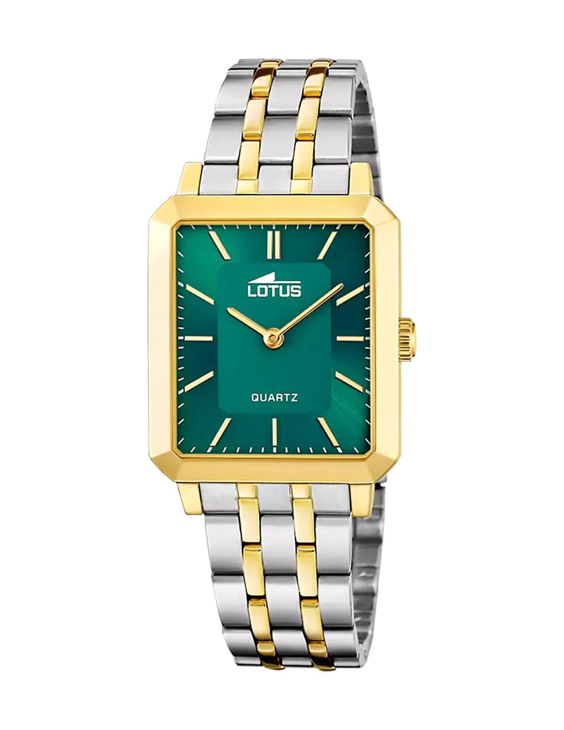 Lotus 18981/3 Damenuhr mit Grünem Zifferblatt und Goldenen Details