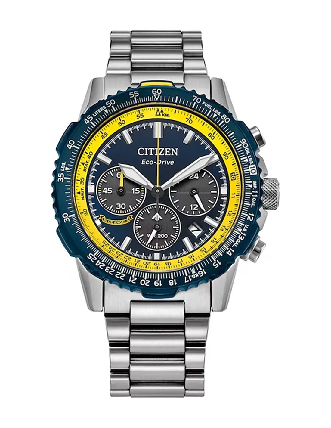 CITIZENEco-drive電波クロノBlue Angels Citizen Eco-Drive Blue Angels World Chronograph A-T