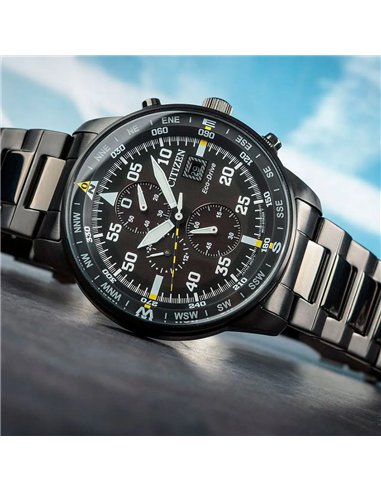 CA0695-84E Reloj Cronógrafo Solar Citizen Aviator Joyería Pato