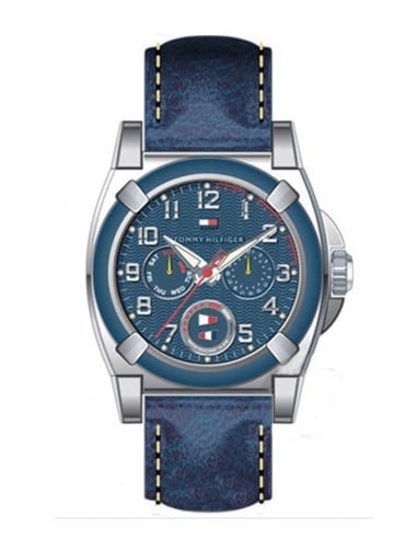 Montre Tommy Hilfiger 1790635 General Multifonction avec Cadran Bleu