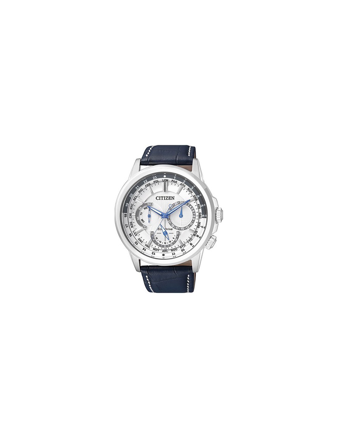 CITIZEN エコドライブ　BUBU2020-11a Citizen Eco Drive Calendrier White Dial Blue Leather Strap