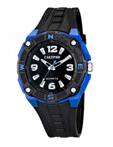 Reloj Hombre Calypso K5663/1 Digital Correa Negra y Caja Negro/Plata