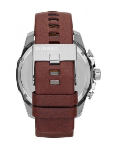 DZ4290 Montre Diesel Mega Chief en cuir marron