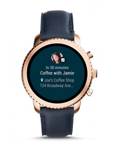Herrenuhr Fossil Smartwatch - Q Explorist Navy FTW4002