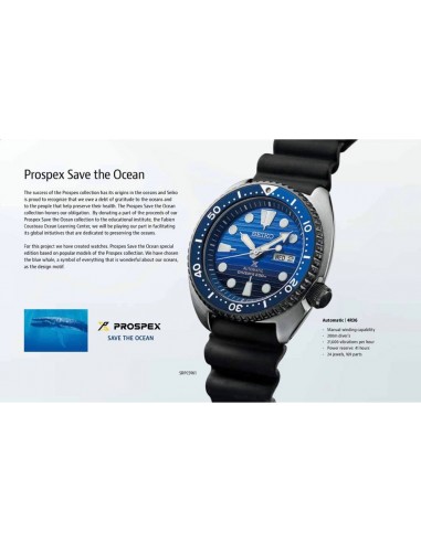 | SRPC91K1 | Relógio Seiko Prospex Diver´s 200 m Turtle Save The Ocean