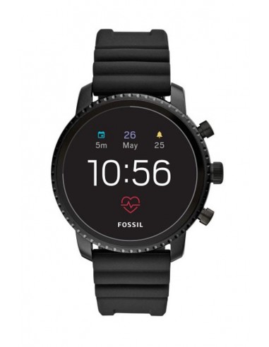 | FTW4018 | Herrenuhr Fossil Smartwatch - Q Explorist HR Black Silicone