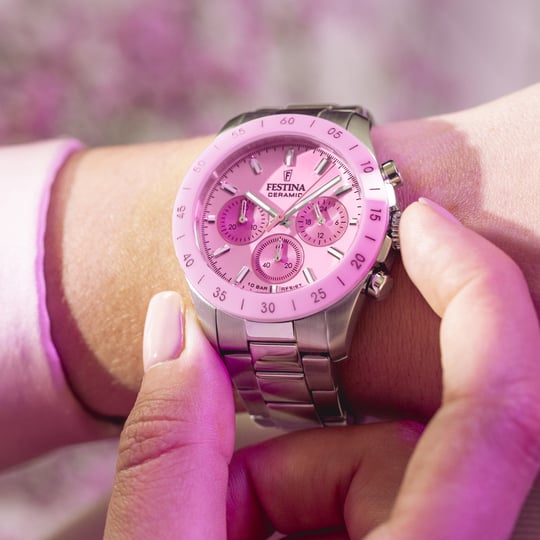 Festina Ceramica de mujer rosa