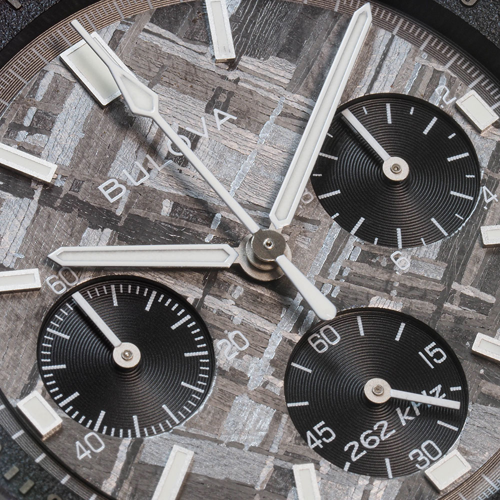 Pilot Meteorite Bulova Lunar Zifferblattdetail