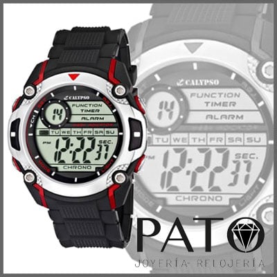 Calypso Watch K5577/4 Digital Red Detail