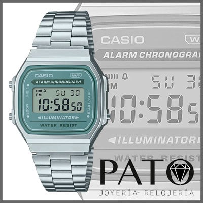 Casio Watch A168WA 3AYES Collection Nostalgic Light Gray