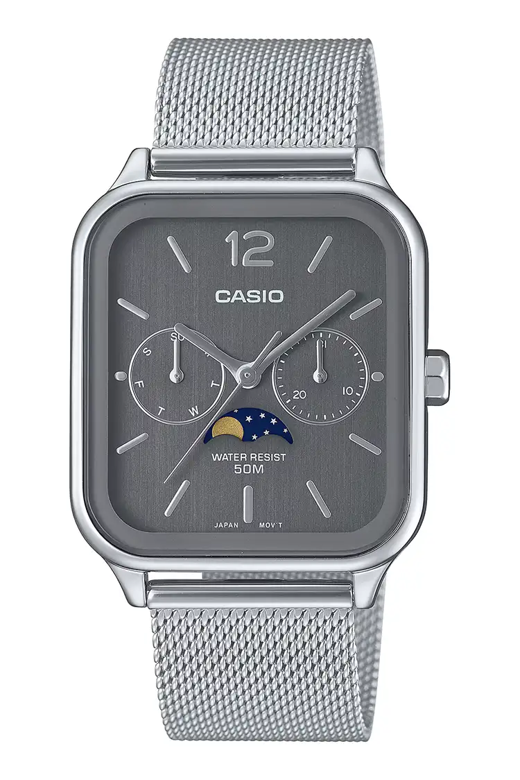 Casio Mondphasen Edelstahl